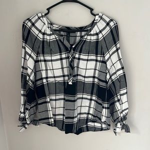 Black/White Check Blouse